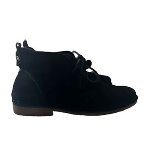 Tommy Bahama black suede leather evert lace up bootie